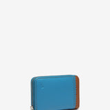 Small leather wallet in blue