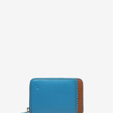 Small leather wallet in blue