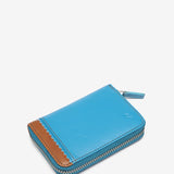 Small leather wallet in blue