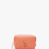 Medium orange leather toiletry bag