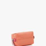 Medium orange leather toiletry bag