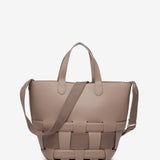 Geflochtener Shopper in Taupe.