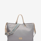 Shopper bag in recycled materials in blue