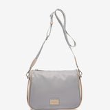 Shoulder bag in recycled materials in blue