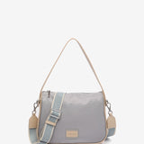 Shoulder bag in recycled materials in blue