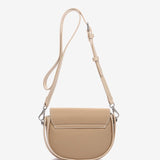 Small crossbody bag in recycled materials in camel