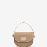 Small crossbody bag in recycled materials in camel