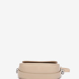 Small crossbody bag in recycled materials in camel