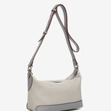 Shoulder bag in recycled materials in grey