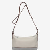 Shoulder bag in recycled materials in grey