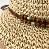 Straw hat in beige