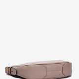 Shoulder bag in beige leather