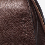 Mochila con herraje en piel bronce