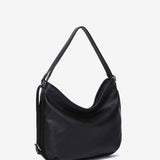 Black leather backpack-bag