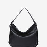 Black leather backpack-bag