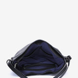 Black leather backpack-bag