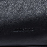 Black leather backpack-bag