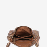 Bronze metal mesh shoulder bag