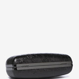 Metallic black party clutch