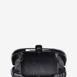 Metallic black party clutch