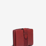 Cartera pequeña en piel burdeos