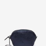 Blauer metallischer Leder Geldbeutel.