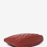 Shopper bag in terracotta braided recycled materials