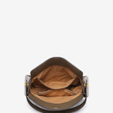 Small shoulder bag in green recycled materials