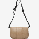 Crossbody bag in beige recycled materials