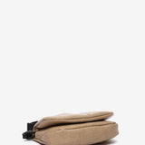 Crossbody bag in beige recycled materials