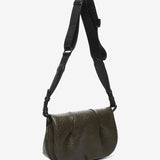 Green recycled material shoulder bag