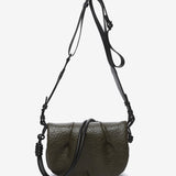 Green recycled material shoulder bag