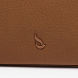 Shopper bag in cognac recycled materials