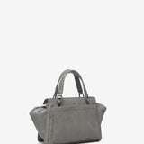 Small handbag in grey recycled materials