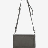 Shoulder bag in grey recycled materials