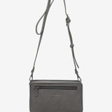 Shoulder bag in grey recycled materials