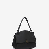 Small handbag in black recycled materials