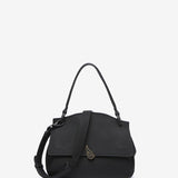 Small handbag in black recycled materials