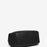 Small handbag in black recycled materials