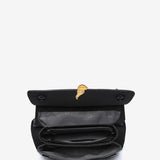 Small handbag in black recycled materials
