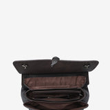 Large handbag in black recycled materials