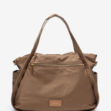 Camel nylon shopper bag