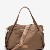 Camel nylon shopper bag