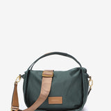 Green nylon shoulder bag