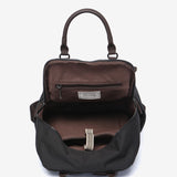 Black backpack made of recycled materials