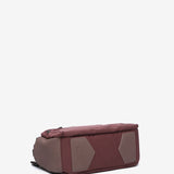 Shoulder bag in burgundy recycled materials