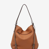 Cognac recycled material backpack-bag