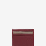 Burgundy leather card holder