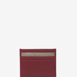 Burgundy leather card holder