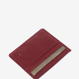 Burgundy leather card holder